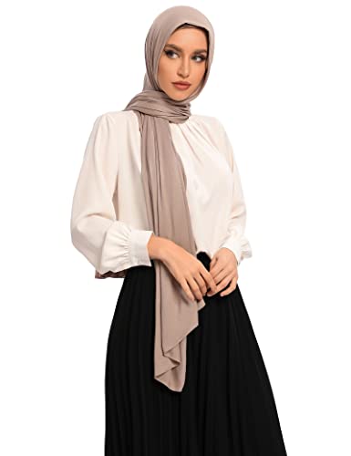 Txmout Premium Jersey Hijabs for Women - Cotton Muslim Scarfs - color: Sand