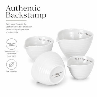 Portmeirion Sophie Conran White Measuring Cups,Set of 4 - color: White