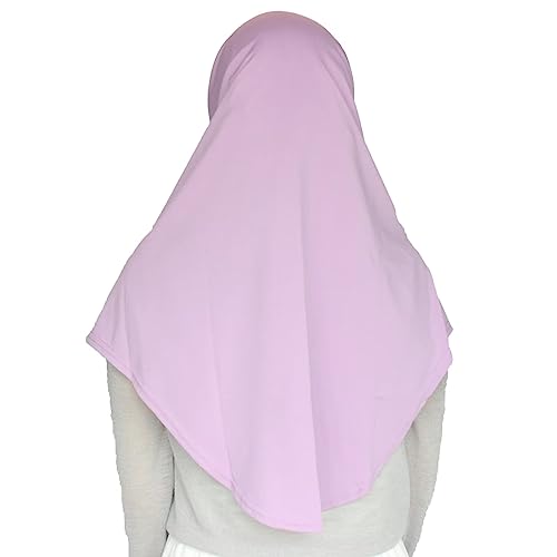 Women's Muslim Hijab Al-Amira Hijabs 2 Pieces with Tube Underscarf Cap Instant Soft Scarf - color: Lavendar