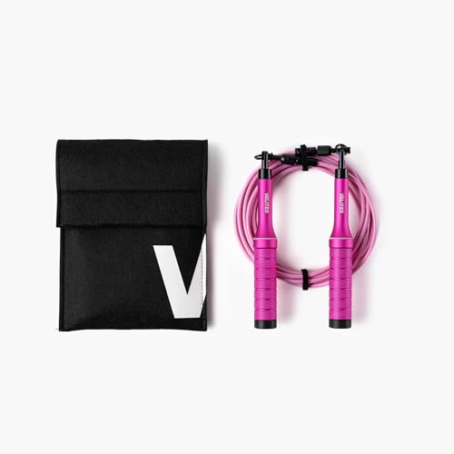 Velites - Earth 2.0 Jump Rope - Official CrossFit® Games Rope - Professional Aluminum Speed Rope for Double Unders, Fitness & Boxing - Includes 4mm Cable & Carrying Bag - - color: Pink