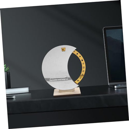 Angoily Ramadan Countdown Calendar Wooden Advent Reminder Decoration for Elegant Rotating