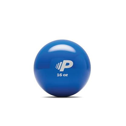 Simple Plyometric Weighted Ball | Baseball & Softball Training Ball | Arm Strength & Pitching | Durable PVC Shell with Sand Fill - size: 16oz