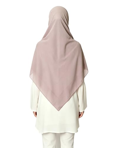 Lina & Lily Premium Chiffon Hijab Head Scarf Shawl Wrap for Muslim Women Square 58'' x 58'' - color: Nude