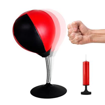 Desktop Punching Bag for Desk, Stress Relief Ball with Suction Cup for Office and Home, Funny Gag Gift for Boss Coworkers Friends, Mini Desktop Boxing Stress Relief Product for Adults | Stress Relief Ball, For Office and Home, Funny Gag Gift for Boss Cow