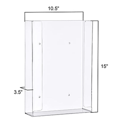 Acrylic Glove Box Holder, Wall-Mounted Glove Dispenser, Floating Glove Box Organizer, Large Size (for 3 Boxes), 10.5" W x 15.0" H x 3.5" D (Mounting Hardware Included) - size: Large (for 3 Boxes)