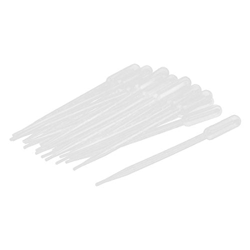 uxcell Plastic Transfer Pipettes Graduated Dropper 5ml Capacity 20 Pcs Clear - size: 5ml