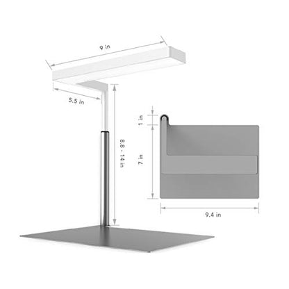 Extension Stand Holder for Flat Nano or Flat Nano Plus Aquarium LED Light, Fish Tank Plant Lamp, Adjustable Tank Mount, Extendable Bracket Fixture Kit (not including the lamp) (Silver) - color: Silver