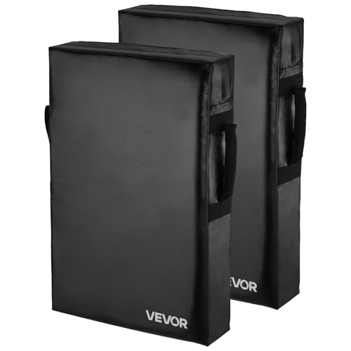VEVOR PVC Step Over Dummy, High-Density Sponge Blocking Pad Equipment, Heavy Duty Tackle Dummies with Handles, Great for Footwork Drills Sports Training Practice - size: 2PC 24*16inch Blocking Pad