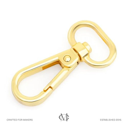 CRAFTMEMORE Snap Hook Swivel Push Gate Lobster Clasps Fashion Clips Purse Making FS10 Pack of 10 (Gold, 3/4 Inch) - color: Gold, size: 3/4 Inch