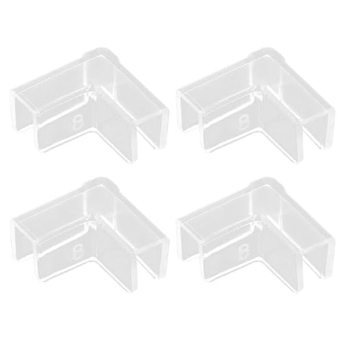 4PCS Fish Tank Edges Protector Clear Fish Tank Support Tools Clear Aquarium Fish Tank Glass Cover Protector Easy Install Fish Tank Corner Protector Corner Fish Tank Corner Fish Tank Stand Aquarium