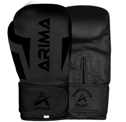 Boxing Gloves - Premium PU Leather, Heavyweight - Ideal for Boxing, Kickboxing, Muay Thai & Fitness Training - color: Matt Black, size: 14 oz.