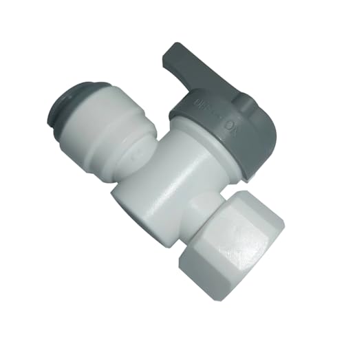 1/2" o.d. to 1/2" Female Thread Shut Off Valve Adapter Tube Fitting,quick connector push to connect for RO water filter system,5 pcs. - style: 1/2 female to 1/2 o.d. valve
