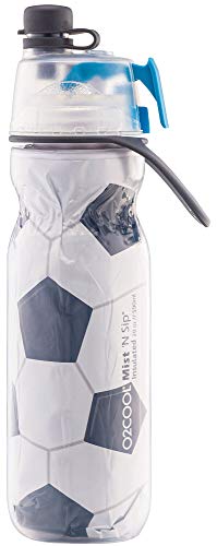 O2COOL Mist N Sip 20 oz Misting Reusable Sports Water Bottle Soccer | Yes - color: Soccer, style: 1 Pack