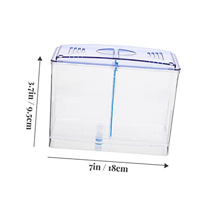 Aquarium Isolation Box for Betta Fish Acrylic Breeding Tank for Tropical Fish Smooth for Separation and Spawning