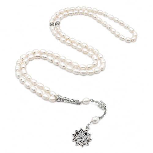 Mandala Crafts Tasbih Islamic Rosary Muslim Prayer Beads - style: Freshwater Cultured Pearl