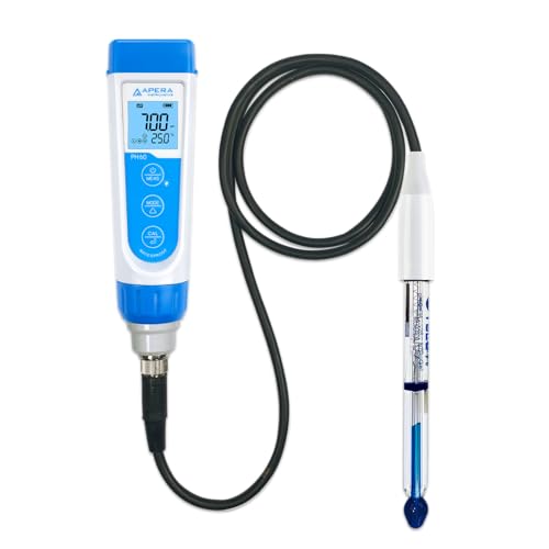 Apera Instruments PH60-PW Handheld pH Meter Tester Kit with LabSen 805 ATC pH Electrode for Lab-Grade pH Measurement in Pure Water and Water Solutions with Low Ionic Strength - style: For Pure Water
