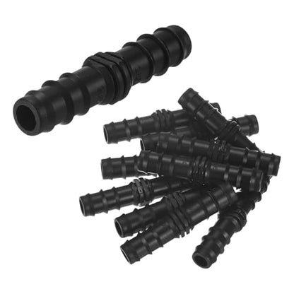 M METERXITY 10-Pack Drip Irrigation Barbed Fittings, for 15mm Tubing Connector Plastic Coupling Irrigation Parts for Garden/Greenhouse/Aquarium/Flower Pot, Drip Pipe Accessories - style: 2-Way