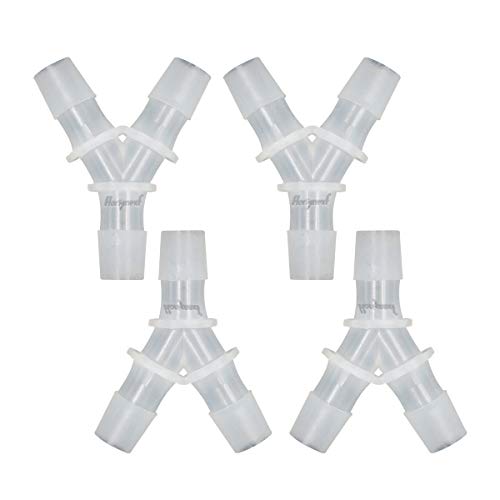 1/2" Polypropylene Y-Shaped 3-Way Barbed Hose Fitting, 4 Pcs | Y-shaped design splits one inlet into two angled outlets for air hoses and water pipes; supports routing and repair projects - style: 4pcs, 1/2" O.D.