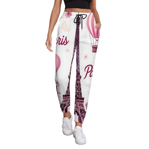 Casual Long Jogger Pants for Women, Lightweight Drawstring Sweatpants High Waisted Sports Yoga Pants - color: Color(393), size: Medium
