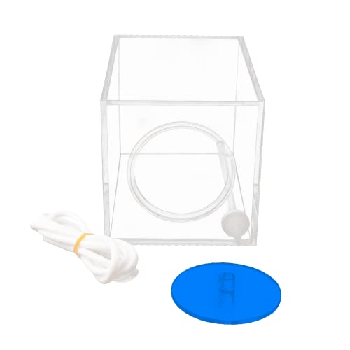 Aquarium Choice Acryli Made Liquid Storage Bucket Dosing Pump Reservoir Container (4.25 * 4.25 * 6.5 Inch;1500ml/1.5L（Blue Version) - size: 4.25*4.25*6.5 Inch;1500ml/1.5L（Blue)