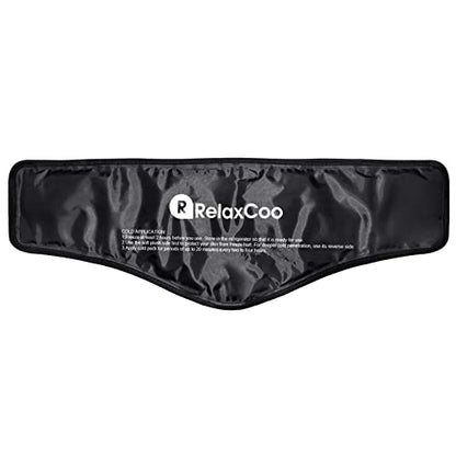 Neck Ice Pack Wrap, RelaxCoo Reusable Gel Ice Pack for Neck Shoulders, Cold Compress Therapy for Pain Relief, Injuries, Swelling, Bruises, Sprains, Inflammation and Cervical Surgery Recovery - style: BLack-1 Pack