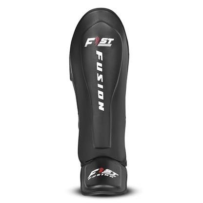 FF MMA Shin in Step Guards Padded Muay Thai Leg Protection for Kickboxing Training Sparring Leg Guards Adjustable Boxing Shininstep x2 - color: Black, size: Small-Medium