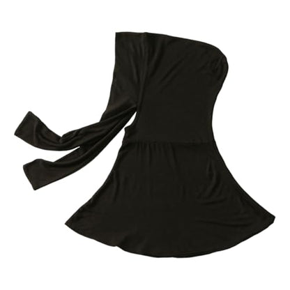 Hijab Undercaps Slouchy Beanies Cap with Tie Non-Slip Caps Under Scarf for Women - color: Black