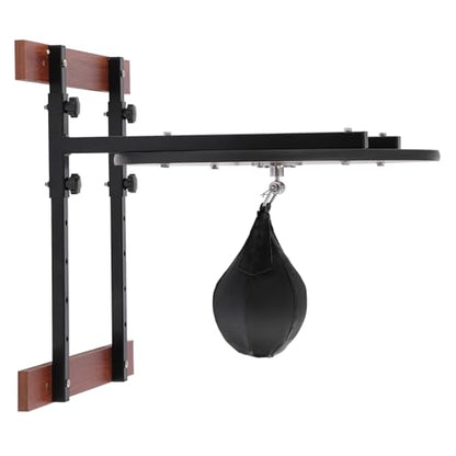 Speed Bag Platform Kit, Height Adjustable Boxing Training Equipment with 360 ° Rotatable Speed Bag, Wall Mounted Punching Bag Boxing Training Set