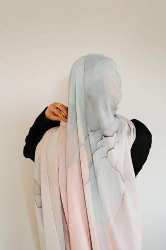 Women's Signature Lux Cotton-Modal Hijab Scarf. Soft, Breathable, Lightweight Wrap or Shawl for Modest Everyday Fashion - color: Dawn Breeze