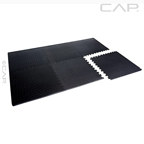 CAP Barbell Puzzle Diamond Plate Texture Puzzle Exercise Mat | Multiple options