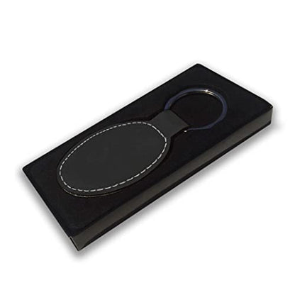 LaserGram Oval Keychain, Allah 2, Personalized Engraving Included (Black with Silver) - color: Black With Silver