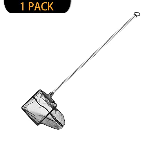 Aquarium Telescopic Fish Net with Extendable Handle Soft Mesh - size: 4 inch