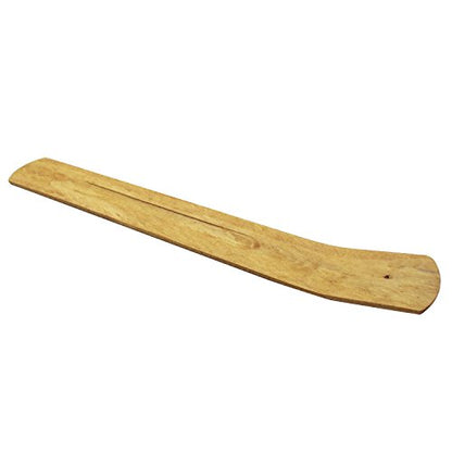 TRENDBOX 10pcs Handmade Plain Wood Wooden Incense Stick Holder Burner Ash Catcher Natural Design Buddhist - size: 10 pcs