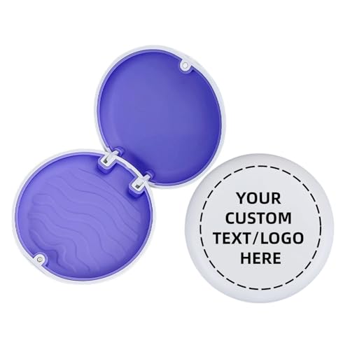 100PCS Customized Retainer Case with Mirror,Solid Cute Slim Aligner Case, Magnetic Closure Orthodontic Retainer Cases for Home, Travel, Work (DIY-White without Mirror) - color: DIY-White without Mirror