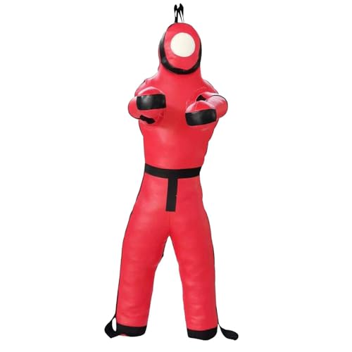 MMA Training Dummy for Judo and Taekwondo 170cm Unfilled Punching Bag - color: Red