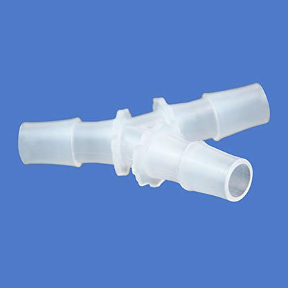 Quickun 11/16" Hose Barb Fitting Equal Barbed Y Shaped 3 Way Plastic Joint Splicer Mender Adapter Union for Air Line Tubing Pipe (Pack of 4) - size: 11/16"