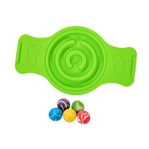 Menolana Balance Board Labyrinth disks Sensory Training Anti Slip Pedals Utility Wobble Stability Board Strength Skiing Kids - color: Green