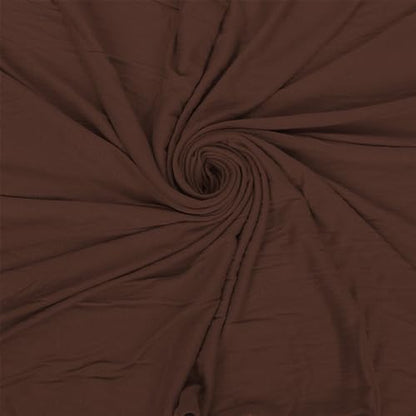 Hijab Scarf for Women Soft Cotton Muslim Jersey Hijab Head Wrap Scarves Fashion Long Scarf Shawls - color: Brown