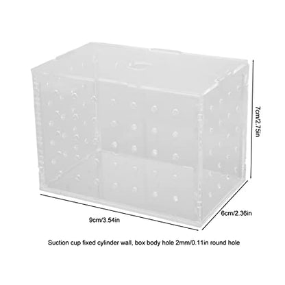 Fish Breeder Box, Aquarium Fish Breeding Boxes with Suction Cups, High Transparency Acrylic Hatchery Incubator Tank for Baby Fish Shrimp Clownfish Isolation and Rearing (9 * 6 * 7CM) - size: 9*6*7CM