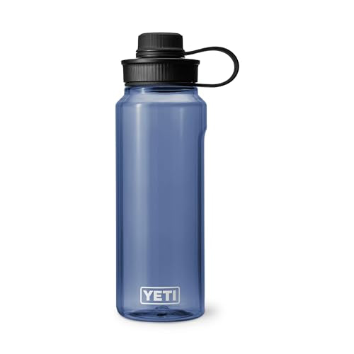 YETI Yonder Water Bottle with Yonder Tether Cap, Lightweight, Leakproof and BPA-Free - color: Navy, size: 34 Ounces
