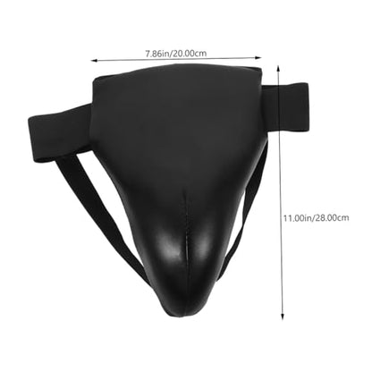 LIOOBO Professional Training Groin Protector for Karate and Taekwondo High Density PU Crotch Guard with Shock Absorption Lightweight Reusable Groin Guard for Boxing Ice Hockey Martial