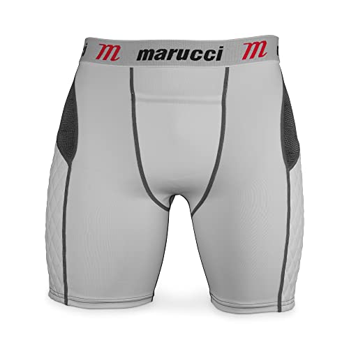 Marucci Men's Marucci Adult Elite Padded Slider Shorts - color: White, size: X-Large