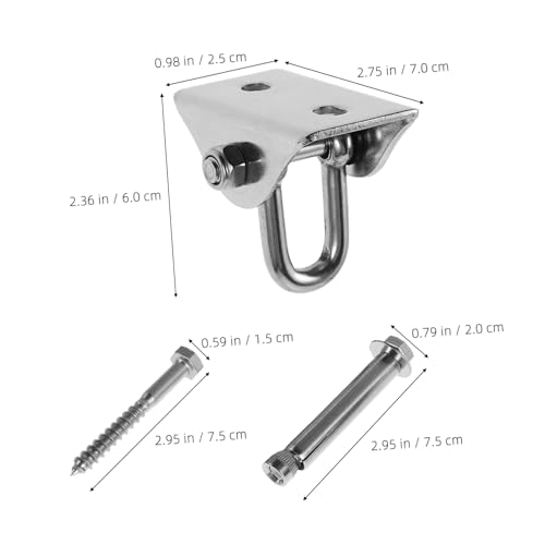 Swing Hangers Set Heavy Duty Stainless Steel Swivel Hook for Hammock Chairs Punching Bags and Rotating Ceiling Mount Easy Installation Support Bracket for Secure Hanging