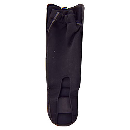 Ultimate - Cobra Shin Instep Guard Genuine Leather for Boxing MMA Muay Thai Training - color: Black / Gray, size: Large-X-Large