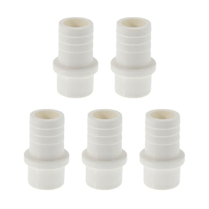 Plastic Hose Barb Fitting 1-1/4" x 1.2" Barb OD Straight Through Pipe Connector White 5 Pcs - color: White, size: 1-1/4"x 1.2" OD