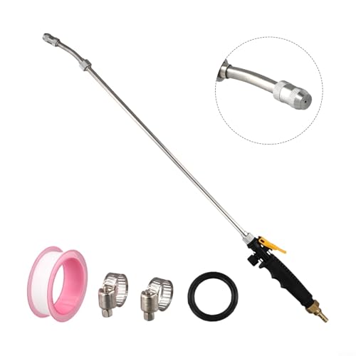 Spray Bar Replacements With 3/8" Brass Barb, Stainless Steel Wand And Rubber Handles, Adjustable Nozzle For Garden Hose Backpack Sprayer, Car Washing