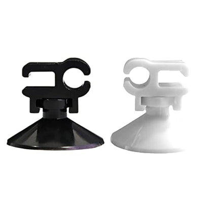 5pcs Aquarium Suction Cups Fish Tank Tube Open Clip Fixing Clamps Holder for Air Line Hose Aquarium Heat Clip Fish Tank Clip Tube Holder Fish Tank Clip for Lid, Black