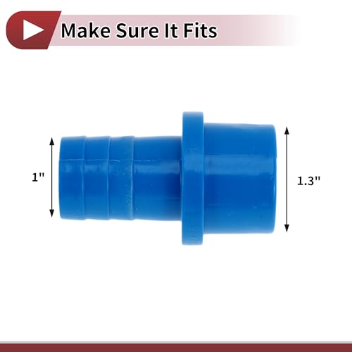 Plastic Hose Barb Fitting 1-1/4" x 1" Barb OD Straight Through Pipe Connector Blue 5 Pcs - color: Blue, size: 1-1/4"x 1" OD