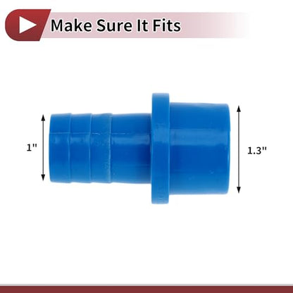 Plastic Hose Barb Fitting 1-1/4" x 1" Barb OD Straight Through Pipe Connector Blue 5 Pcs - color: Blue, size: 1-1/4"x 1" OD