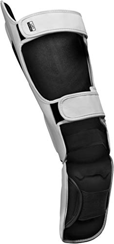 Hayabusa T3 Striking Shinguards - color: White/Black, size: Large